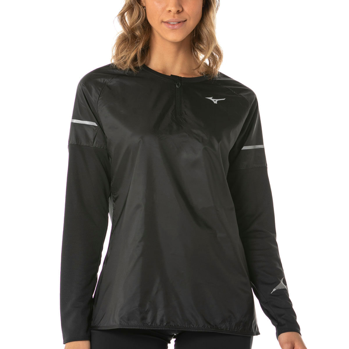 Miniatura Jaqueta Feminina Mizuno Hineri ls Preto - G