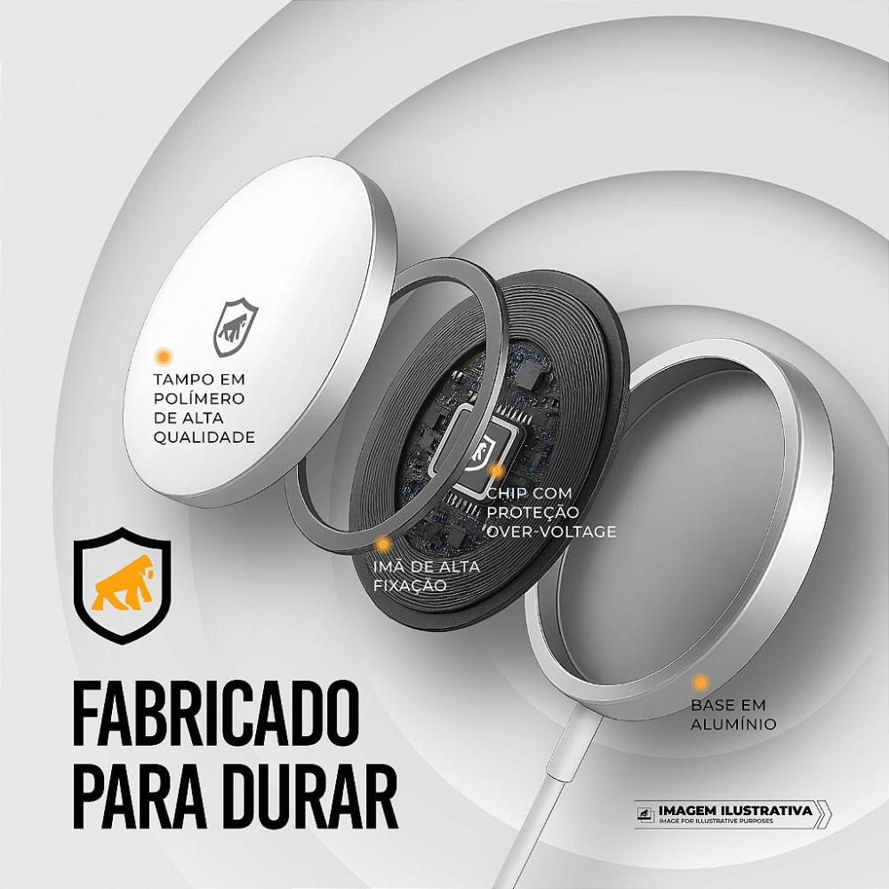 Miniatura Carregador Wireless Magsafe Ultra - Branco - Gshield