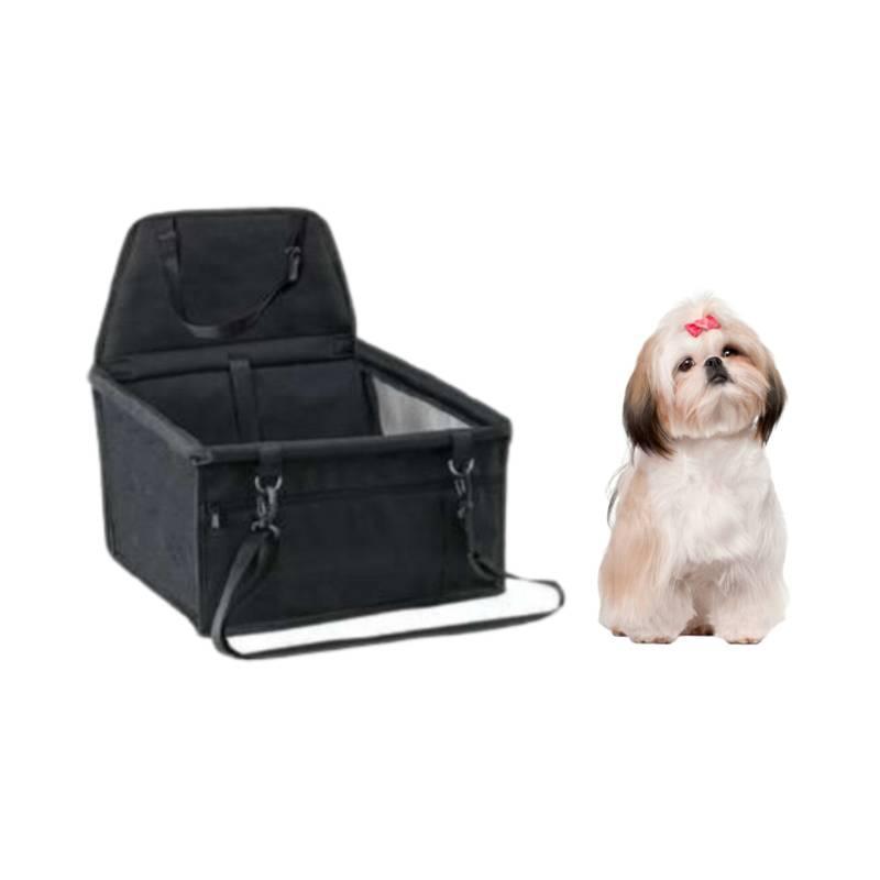 Miniatura Cadeirinha Pet Preta Assento Portátil Para Cães E Gatos 15Kg