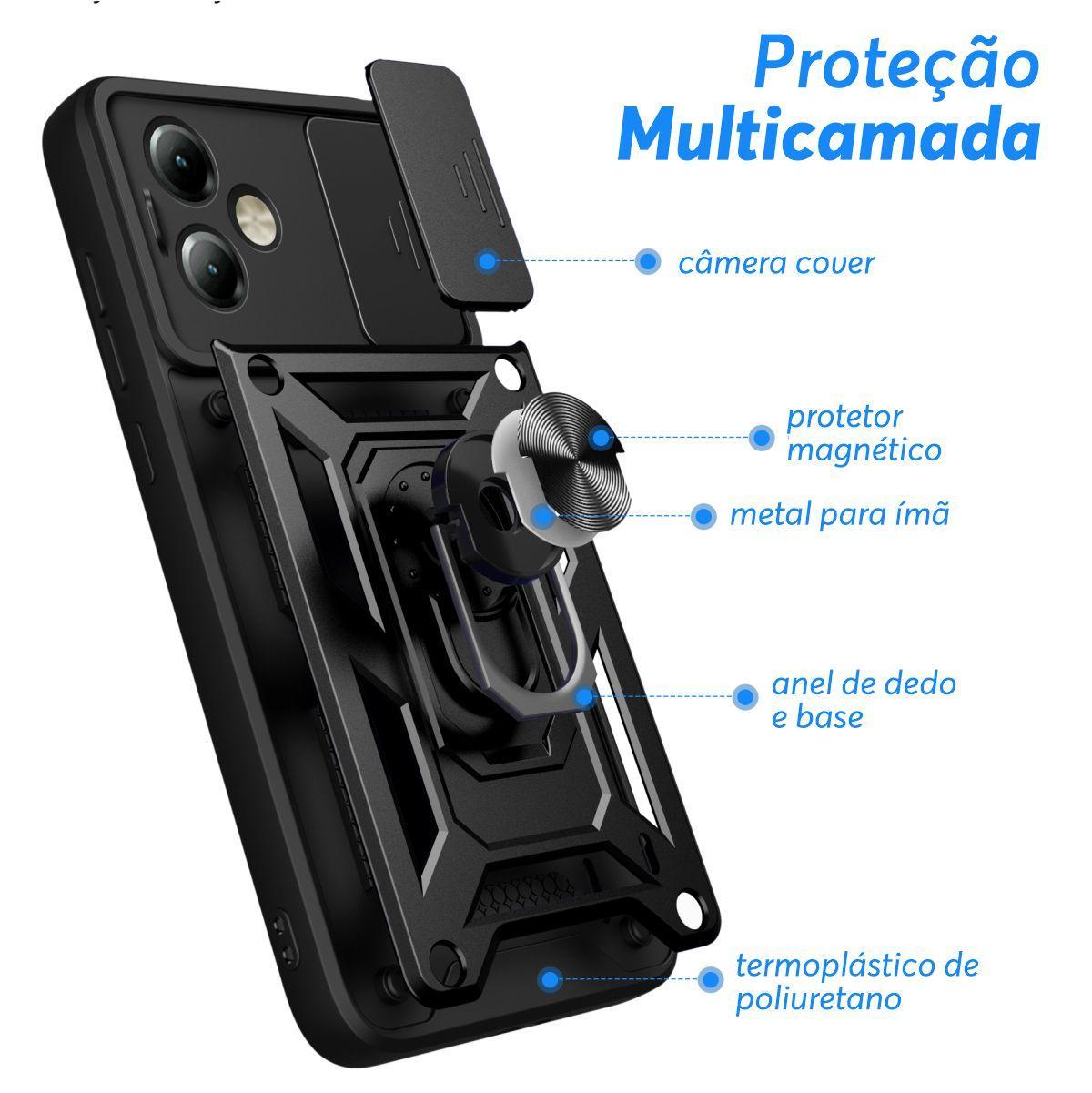 Miniatura Capa Case para Moto G14 - Resistente Anti Impacto - Preto