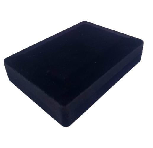 Miniatura Estojo Caixinha Linha Veludo Colar Conjunto Médio Preto