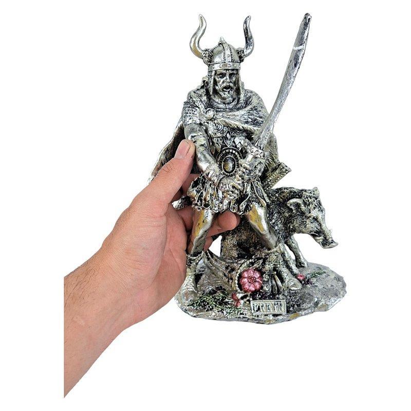 Miniatura Estátua De Freyr Deus Nórdico Da Prosperidade Fertilidade