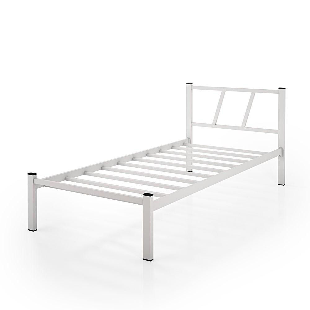 Miniatura Cama Solteiro Em Ferro Estilo Industrial branco