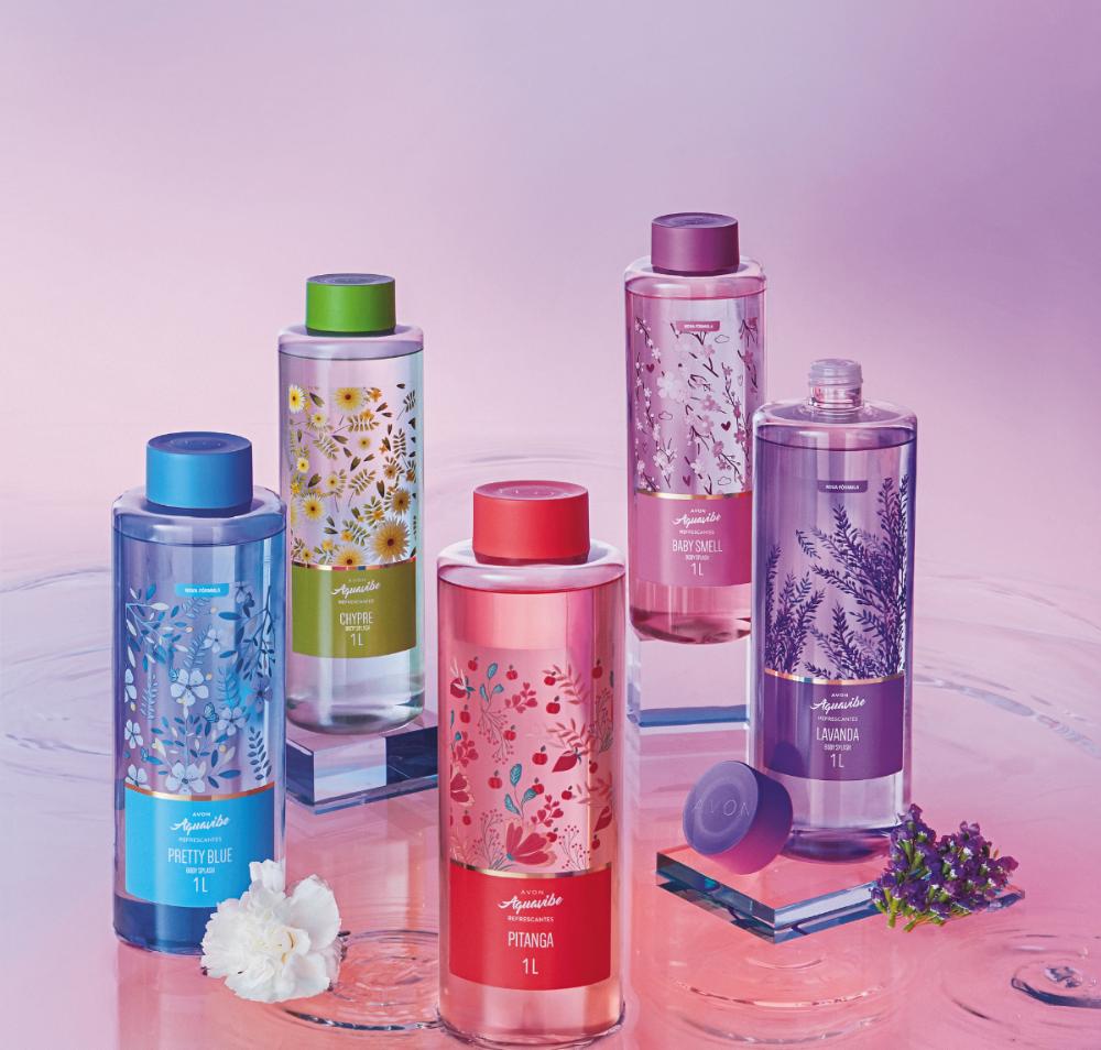 Miniatura Body Splash Avon Aquavibe Refrescantes Baby Smell 1L