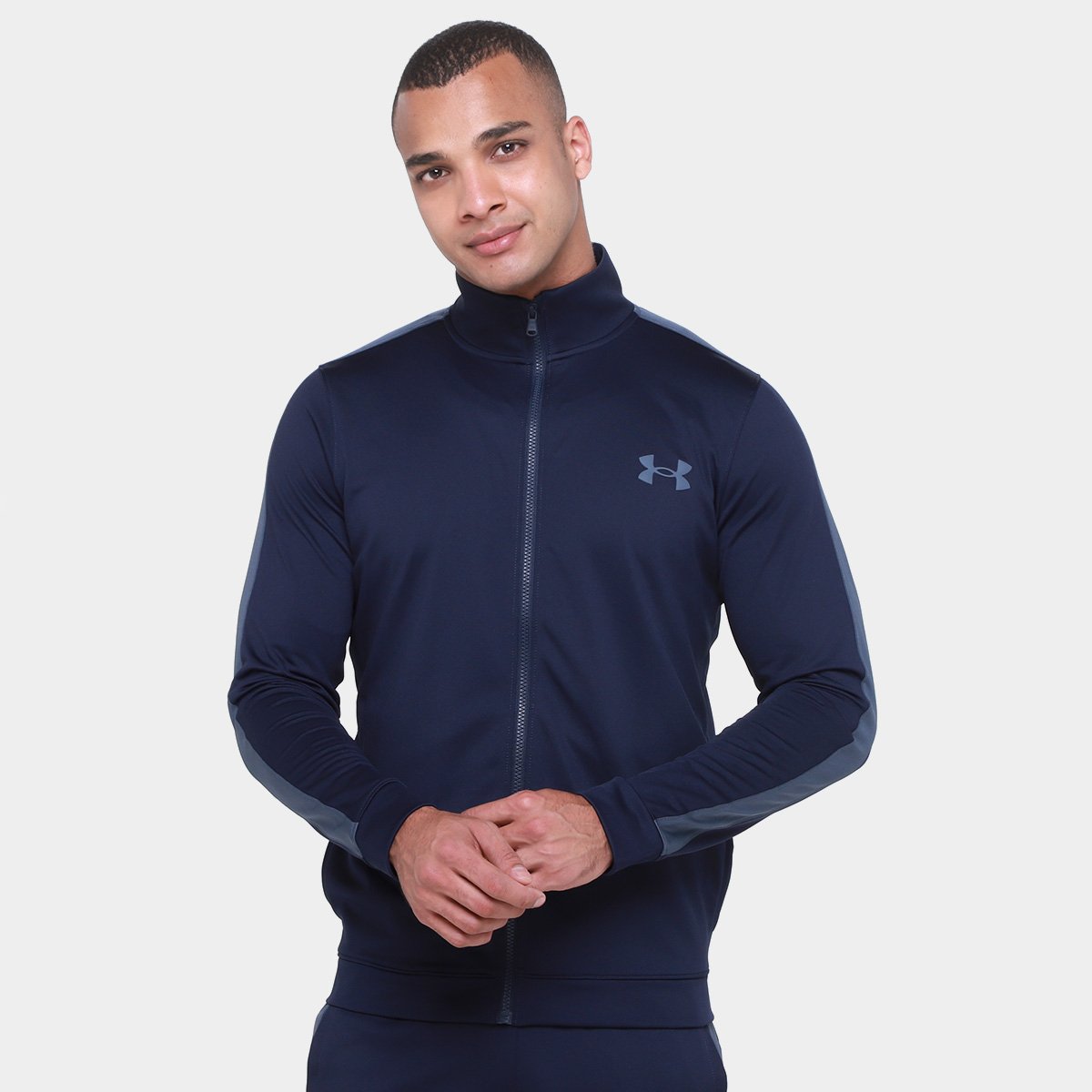 Miniatura Agasalho Under Armour Knit Masculino Marinho+Cinza - G