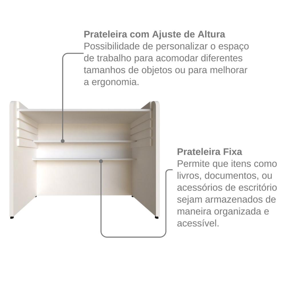 Escrivaninha / Mesa Infantil com Regulagem de Altura Branco