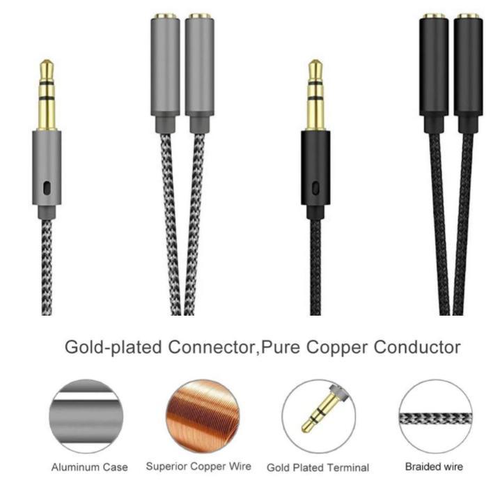Miniatura Adaptador Em Y Splitter Fone De Ouvido E Microfone P2
