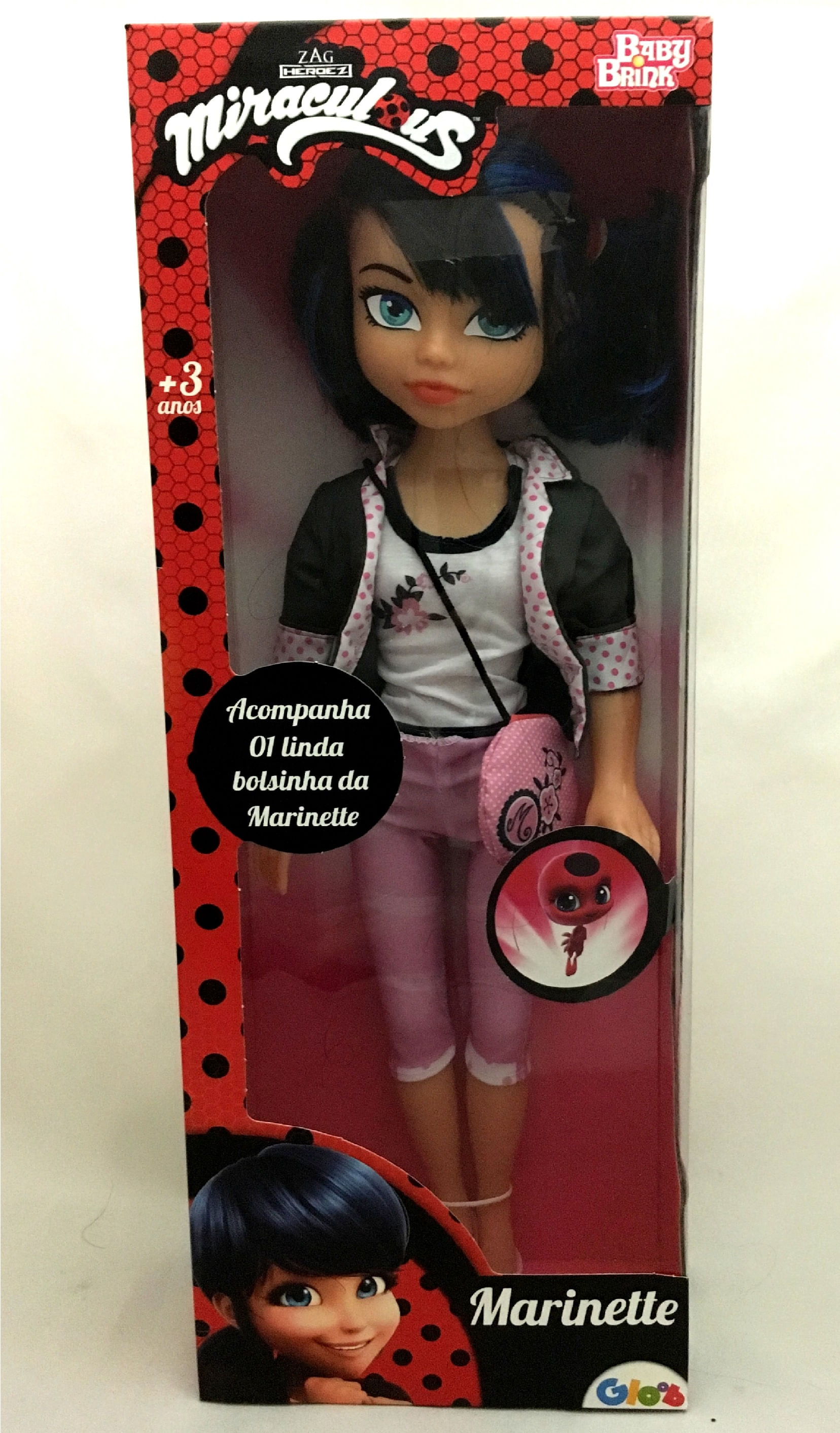 Miniatura Boneca Grande Miraculous Marinette Ladybug - Baby Brink