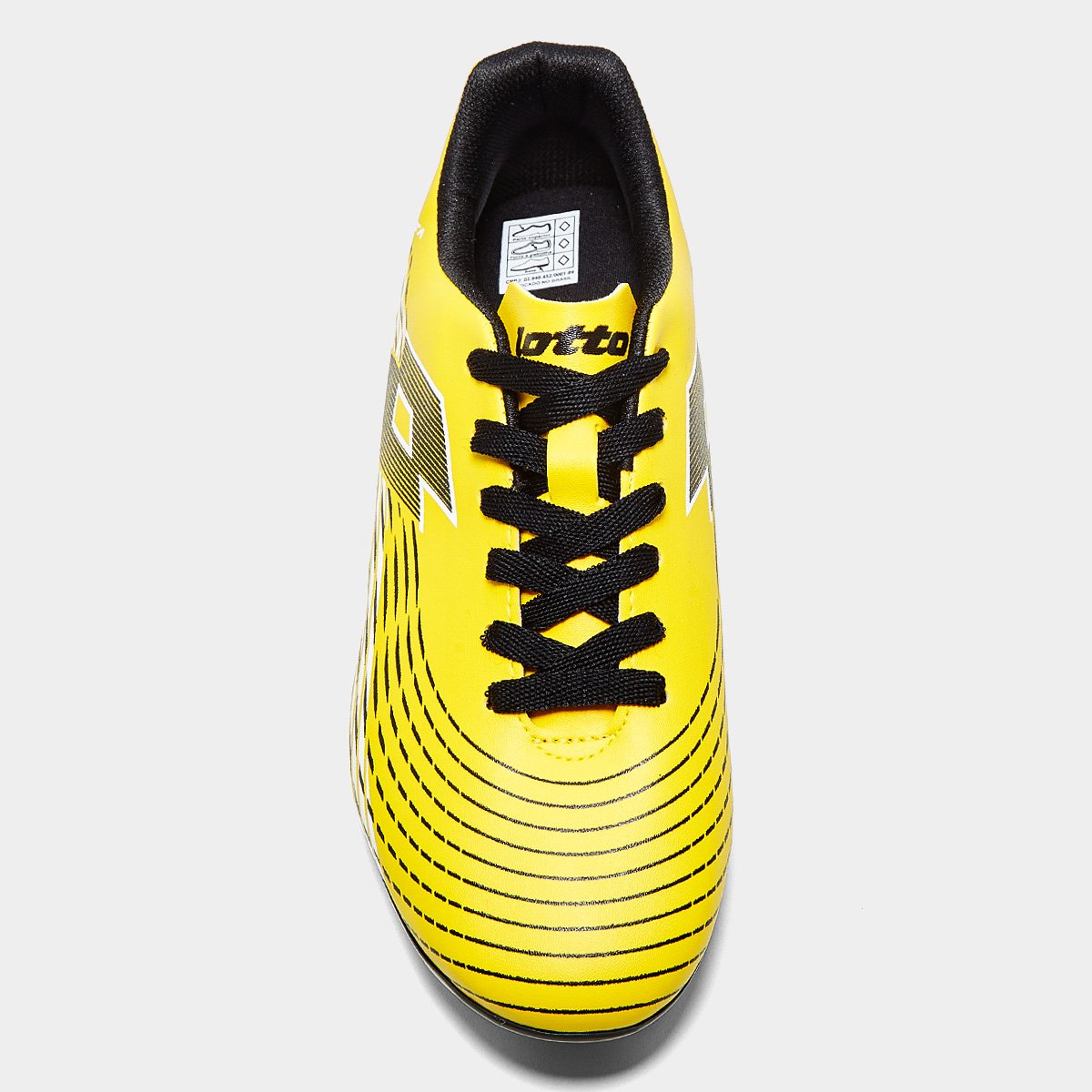 Miniatura Chuteira Campo Lotto Solista Razzo Unissex Amarelo+Preto - 37