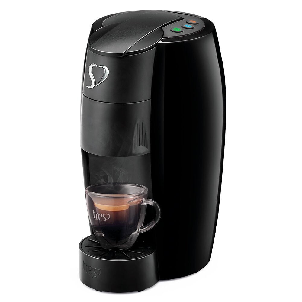 Miniatura Cafeteira Espresso LOV TRES 3 Corações Preto - 110V