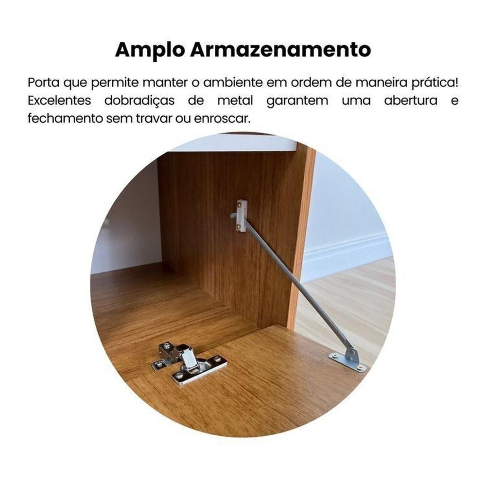 Miniatura Kit para Sala de Estar Rack e Aparador e Mesa de Centro City Cinamomo/Off White