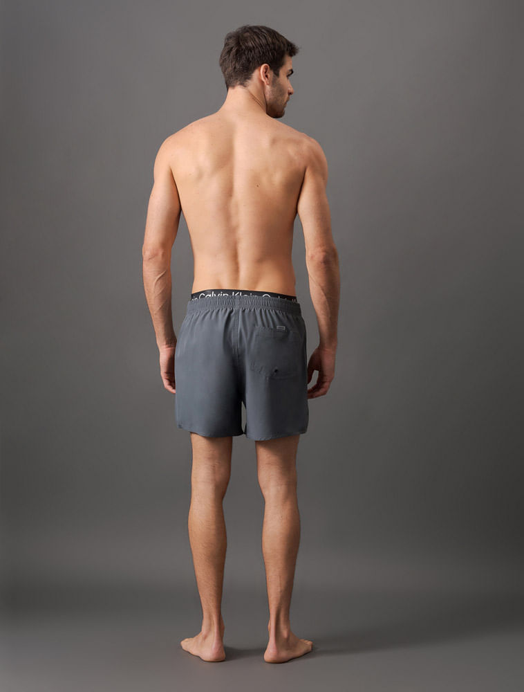 Miniatura Short D'Água Masculino Elástico Calvin Klein Swimwear - Chumbo Short D'Água Masculino Elástico Calvin Klein Swimwear Chumbo g
