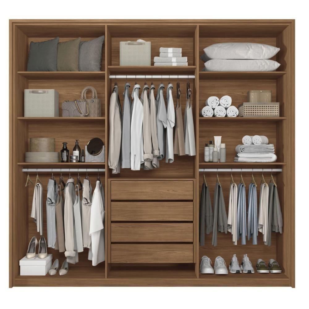 Miniatura Guarda Roupa 6 Portas Israel Jatoba