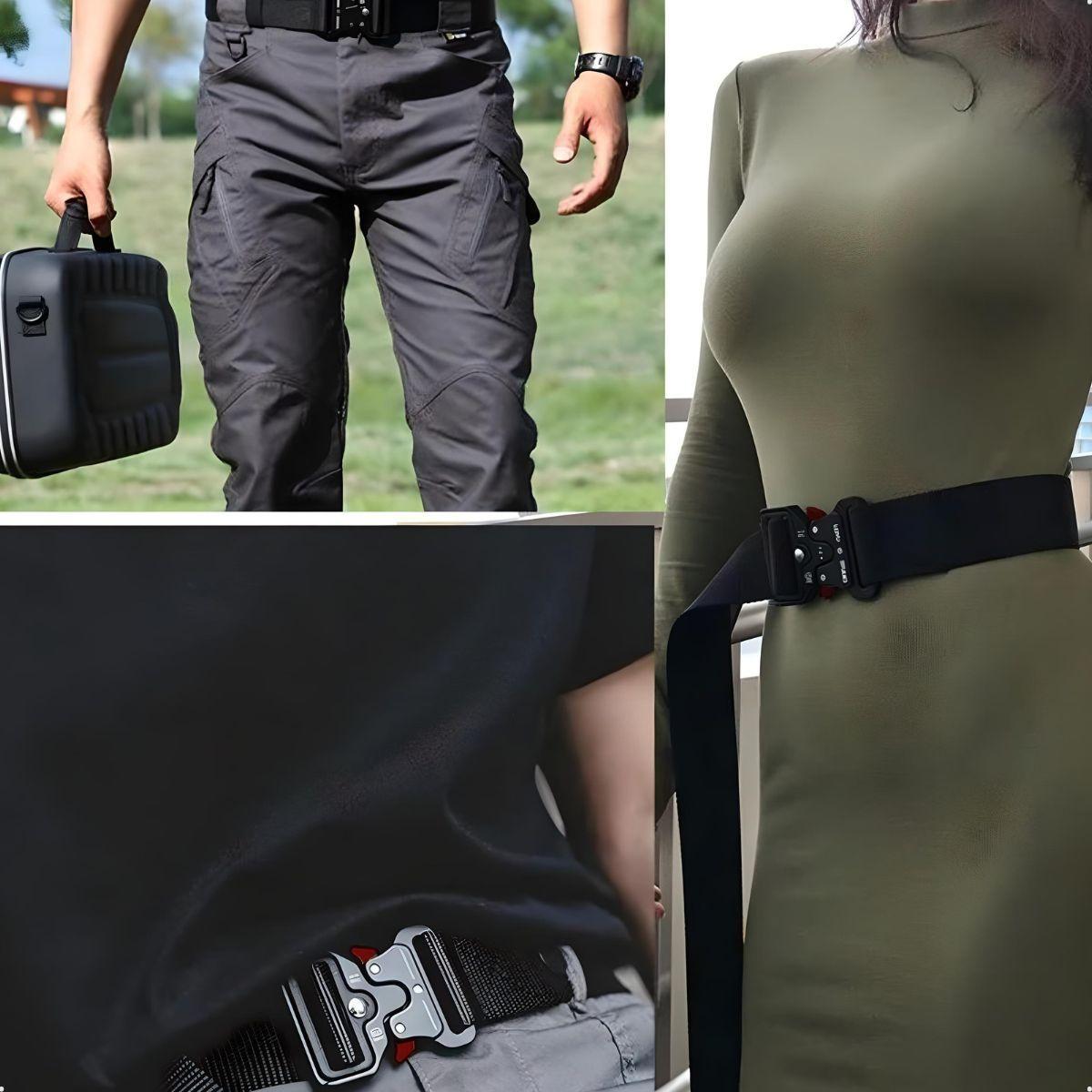 Miniatura Cinto Tático Com Fivela De Engate Macio Homens Mulher 135Cm
