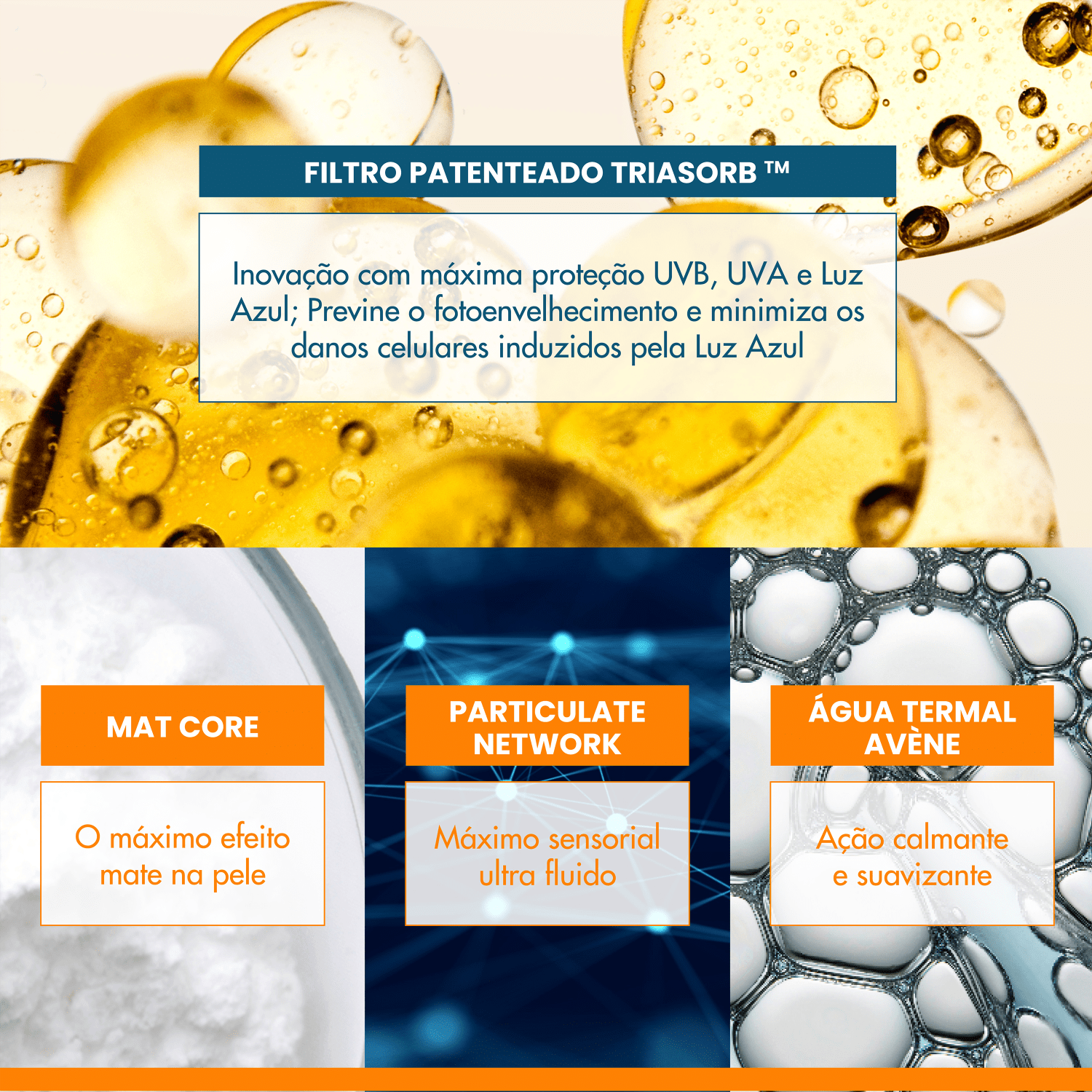 Miniatura Avène Mat Perfect Tri-Defense Ultra Fluido FPS 50 1.5 Claro/Médio - Protetor Solar Facial com Cor 40g