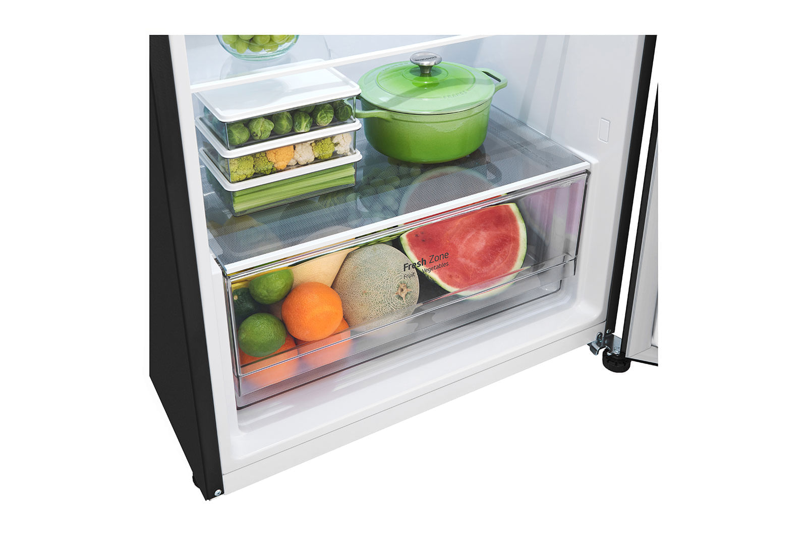 Geladeira LG Frost Free Inverter 395L Duplex Cor Black Inox (GN-B392PXG) - 127v