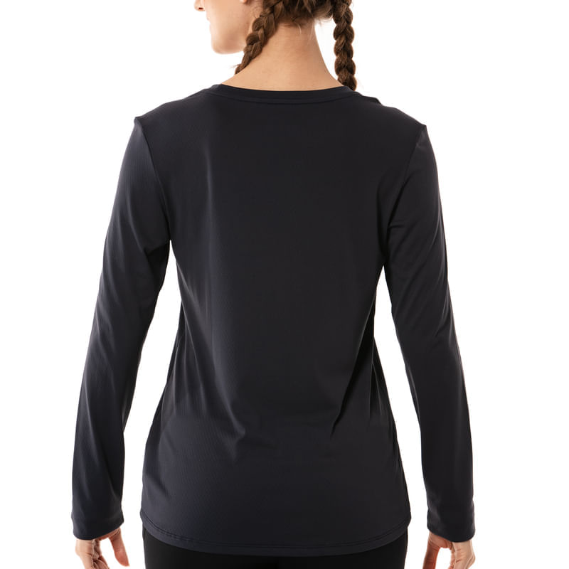 Miniatura Camiseta Manga Longa de Corrida Feminina Mizuno Nirvana Preto - G