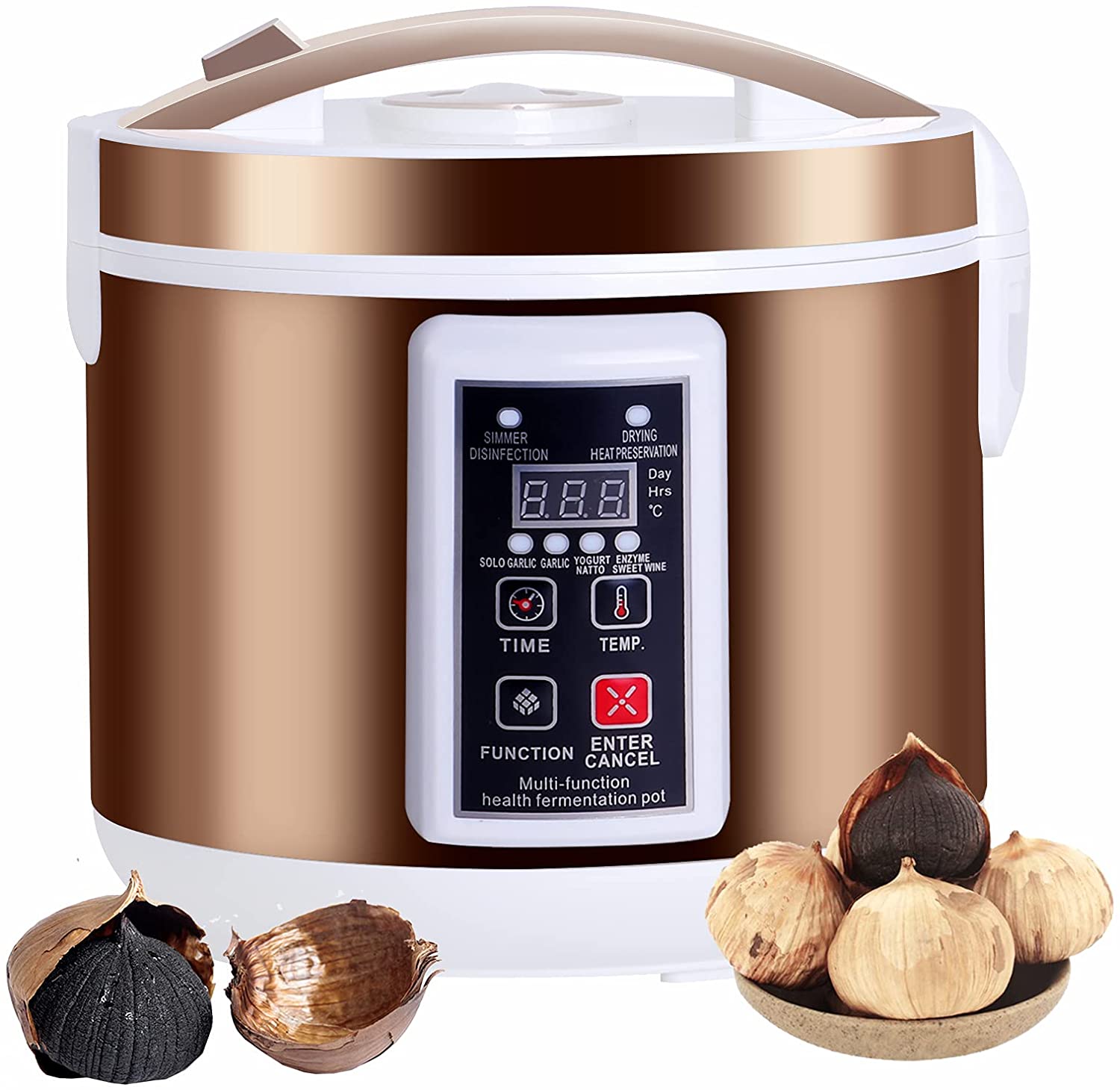 Miniatura Black Garlic Máquina Fermentadora Automática 6L para P roduzir Alho Negro 110V Dourada