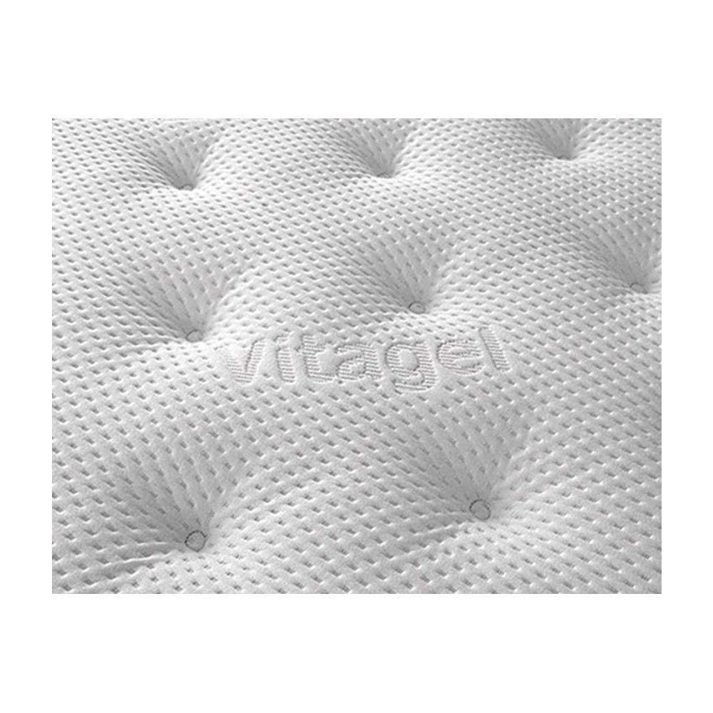 Miniatura Cama Box Baú Colchão Molas Castor Pocket Gold Star Vitagel Slx Double FaceBase Courano White