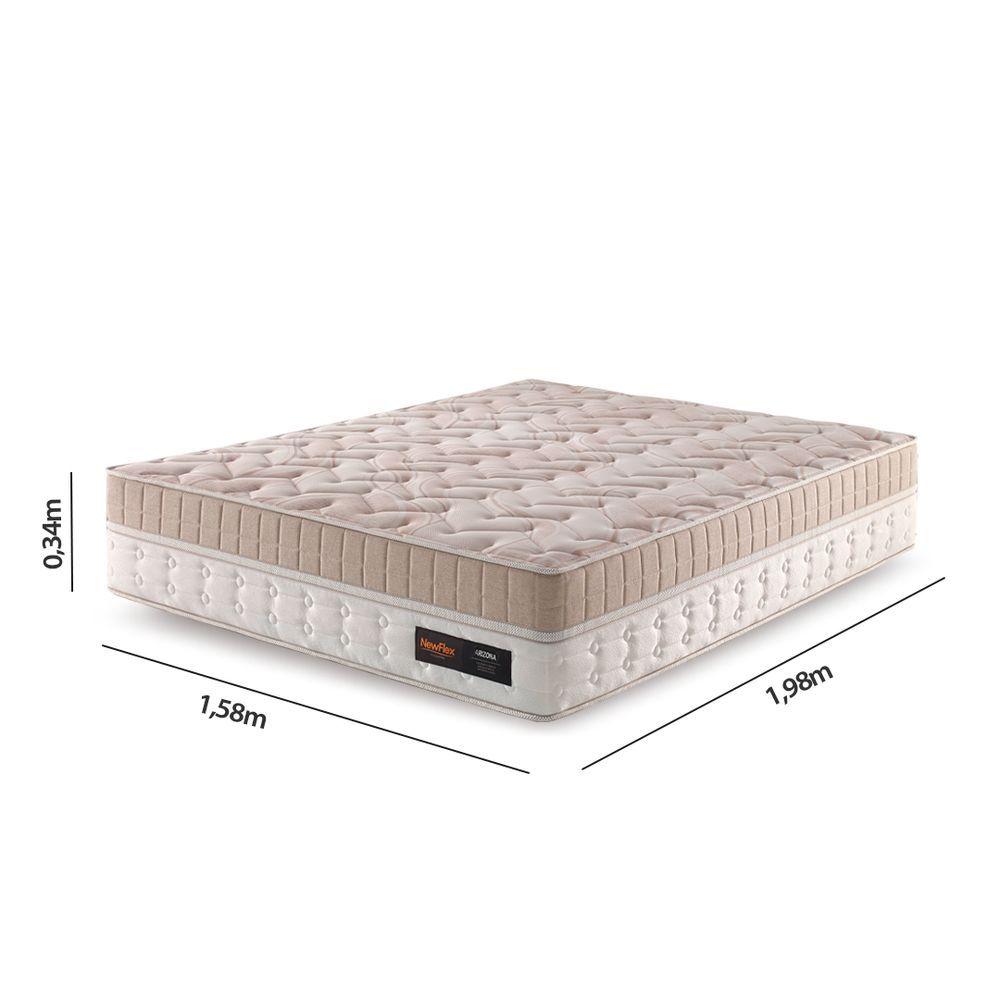Miniatura Colchão Queen Molas Ensacadas 158x198 Arizona Newflex Duplo Molejo
