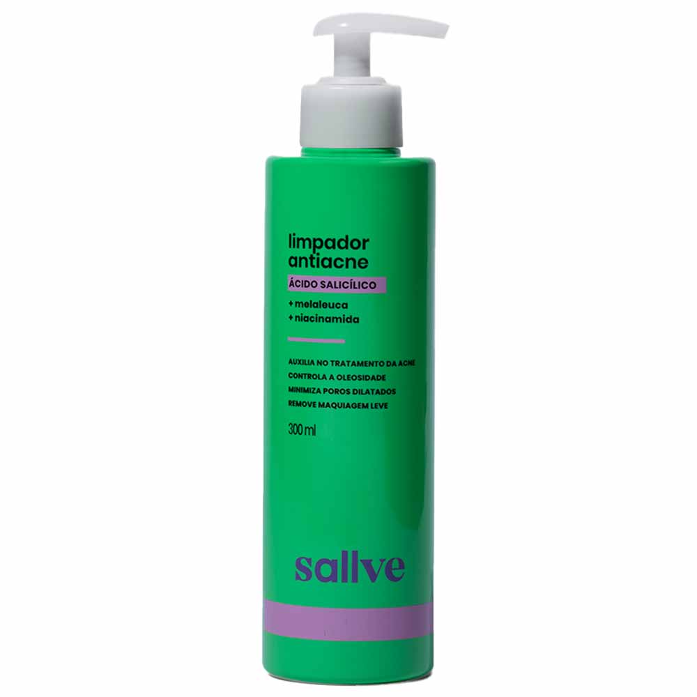 Miniatura Gel Espuma Limpador Facial Antiacne Sallve 300ml