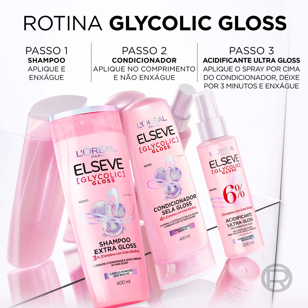 Shampoo Extra Gloss Elseve Glycolic Gloss 200ml
