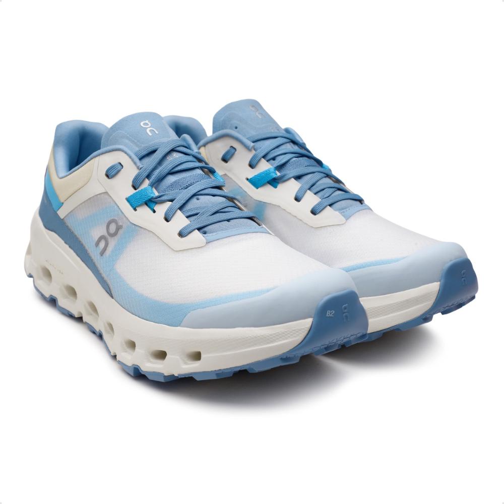 Miniatura Tenis On Running Cloudvista 2 Feminino Bege / Azul Claro - 34