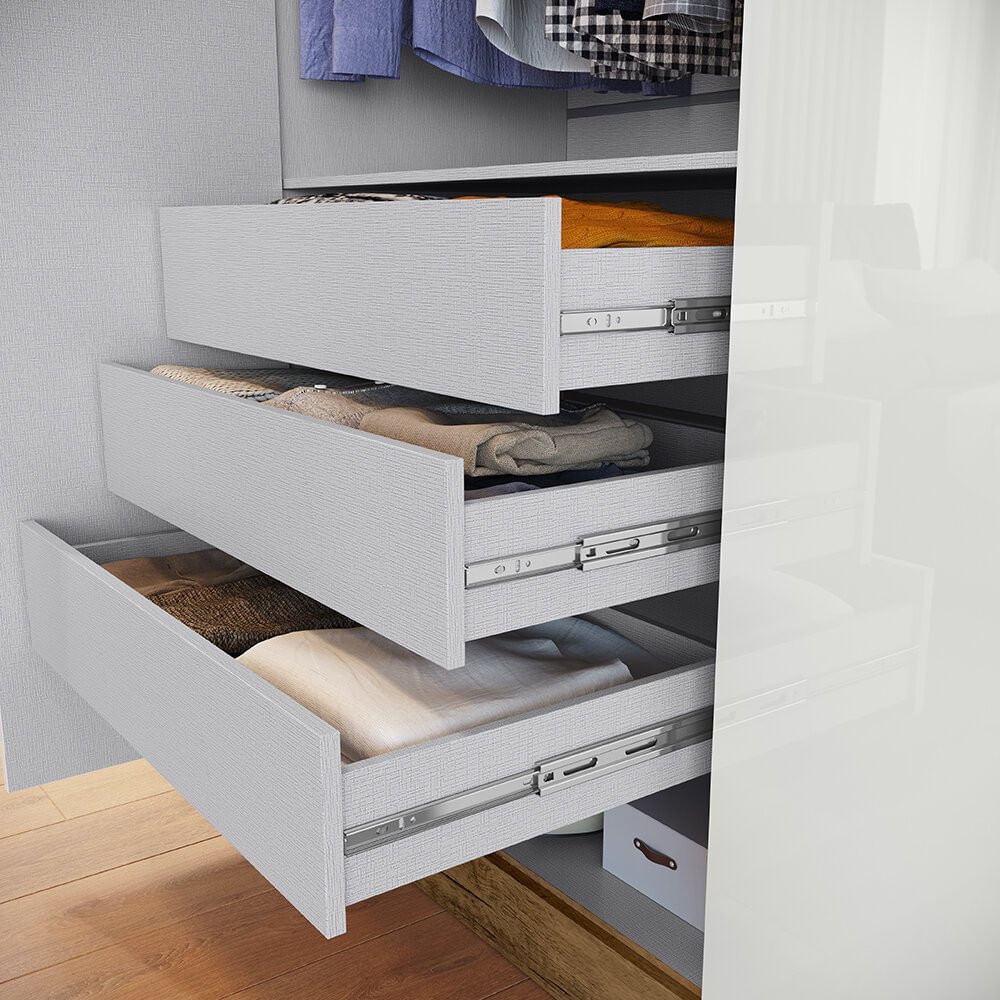 Miniatura Guarda-Roupa 6 Portas 6 Gavetas Maxel, MDP, Cannes Branco