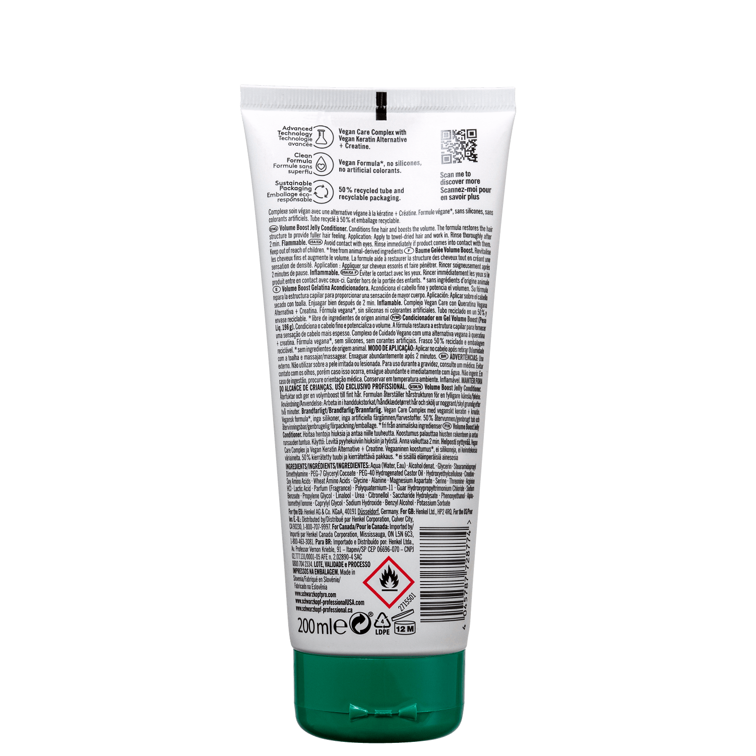 Miniatura Schwarzkopf Professional BC Bonacure Clean Performance Volume Boost Jelly - Condicionador 200ml