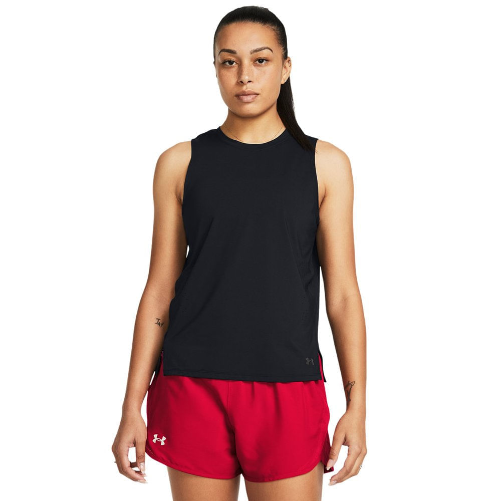 Miniatura Regata de Trilha Feminina Under Armour Launch Trail Preto - G