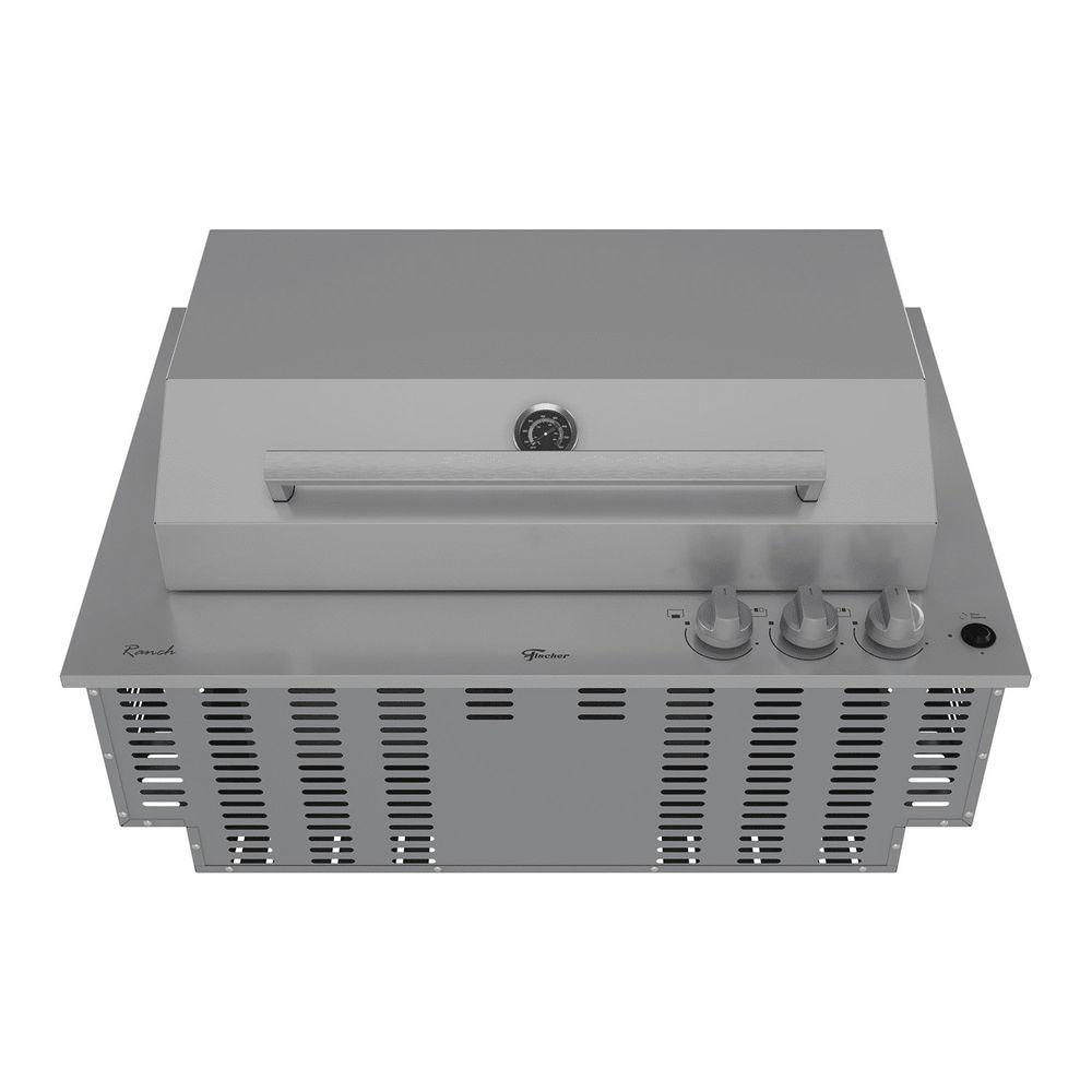 Miniatura Churrasqueira A Gás Cooktop Fischer Ranch Com Tampa Bivolt 31200 - 83551 Bivolt
