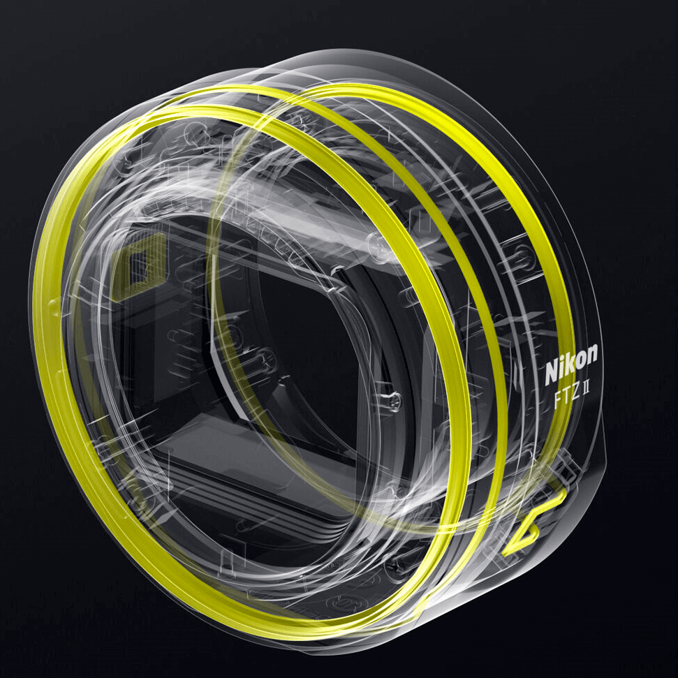 Miniatura Adaptador de Montagem Nikon FTZ II Lentes F em Câmeras Nikon Z-Mount