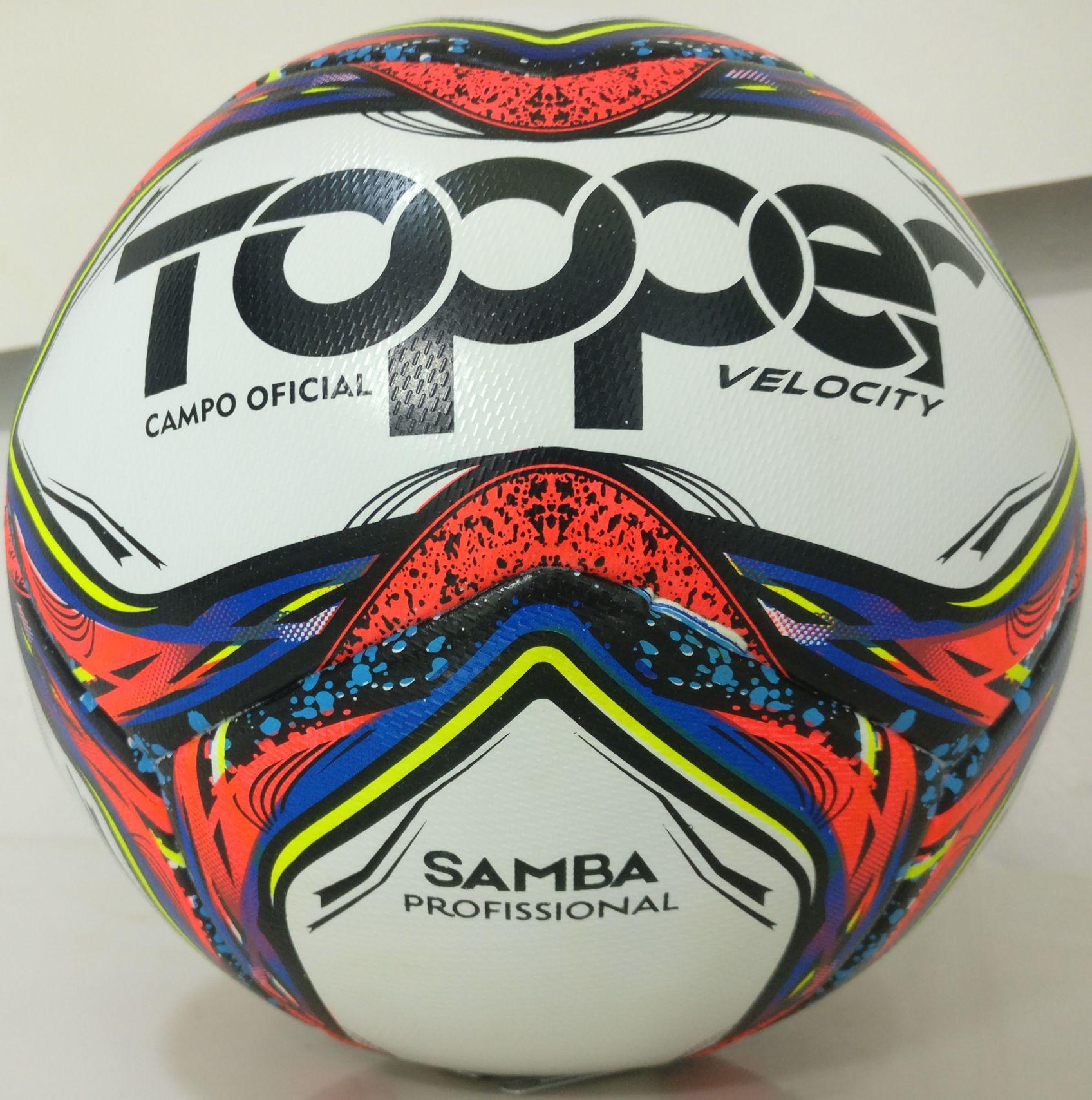 Miniatura Bola Futebol Oficial Campo Velocity Samba Topper Original Nf