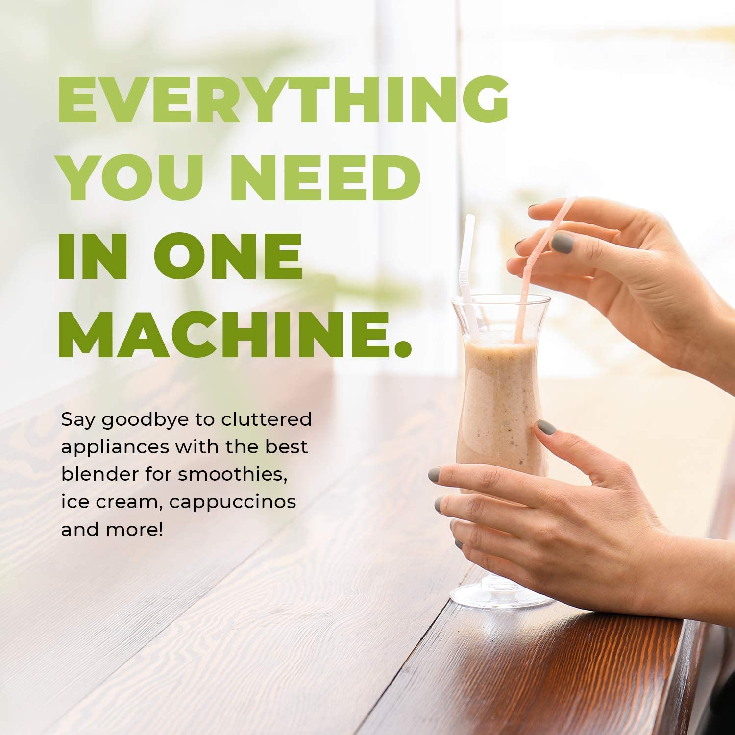 Miniatura Cleanblend Commercial Blender 64 Oz Countertop Blender 1800 Watt Base High Performance Ice Crusher Large Smoothie Blender Food Processor Frozen Fruit or Hot Soups