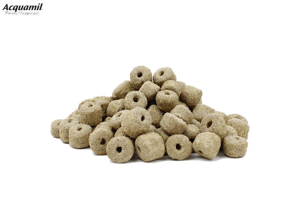 Miniatura Ração Aquamil Furadinha Isca Peixe P40 12Mm Queijo 120G