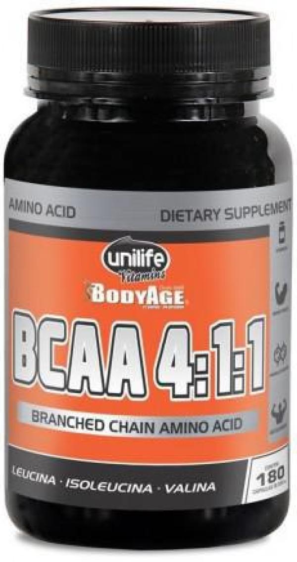 Miniatura BCAA Bodyage Unilife 180 cápsulas - Aminoácidos