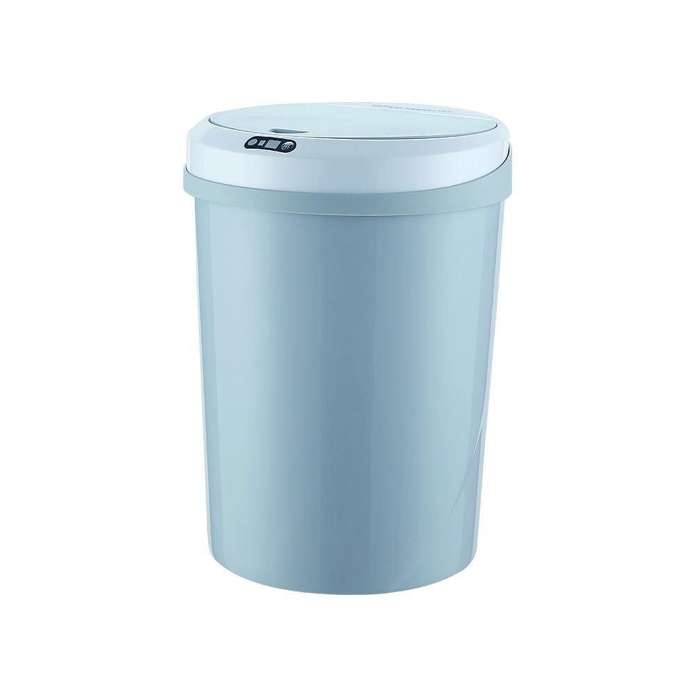Miniatura Lixeira Automatica Sensor Touch Cesto Lixo 9 Litros Inteligente Banheiro Cozinha Azul Luxo
