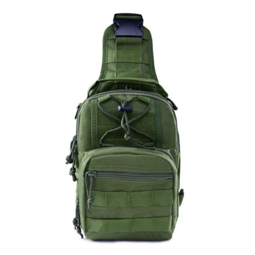 Miniatura Bolsa De Ombro Triangular Militar Camping Mochila Masculina Cor:verde
