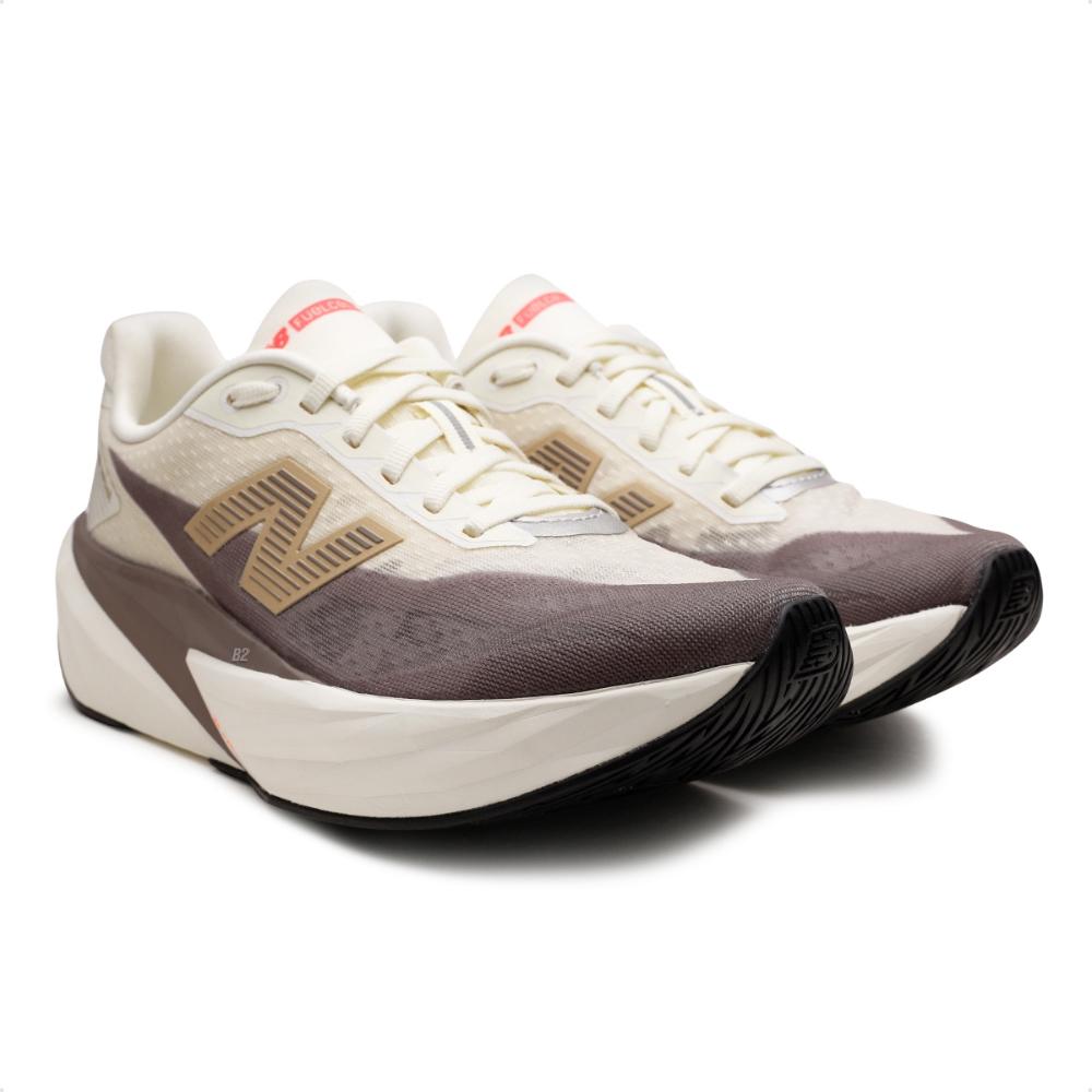 Miniatura Tenis New Balance Fuelcell Rebel V5 Feminino Bege / Marrom - 34