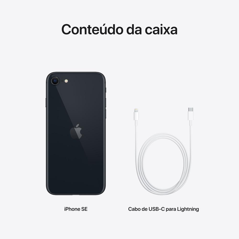 Apple iPhone SE (3ª geração) 64 GB - Meia-noite Apple iPhone SE 3ª geração 64 GB - Meia-noite