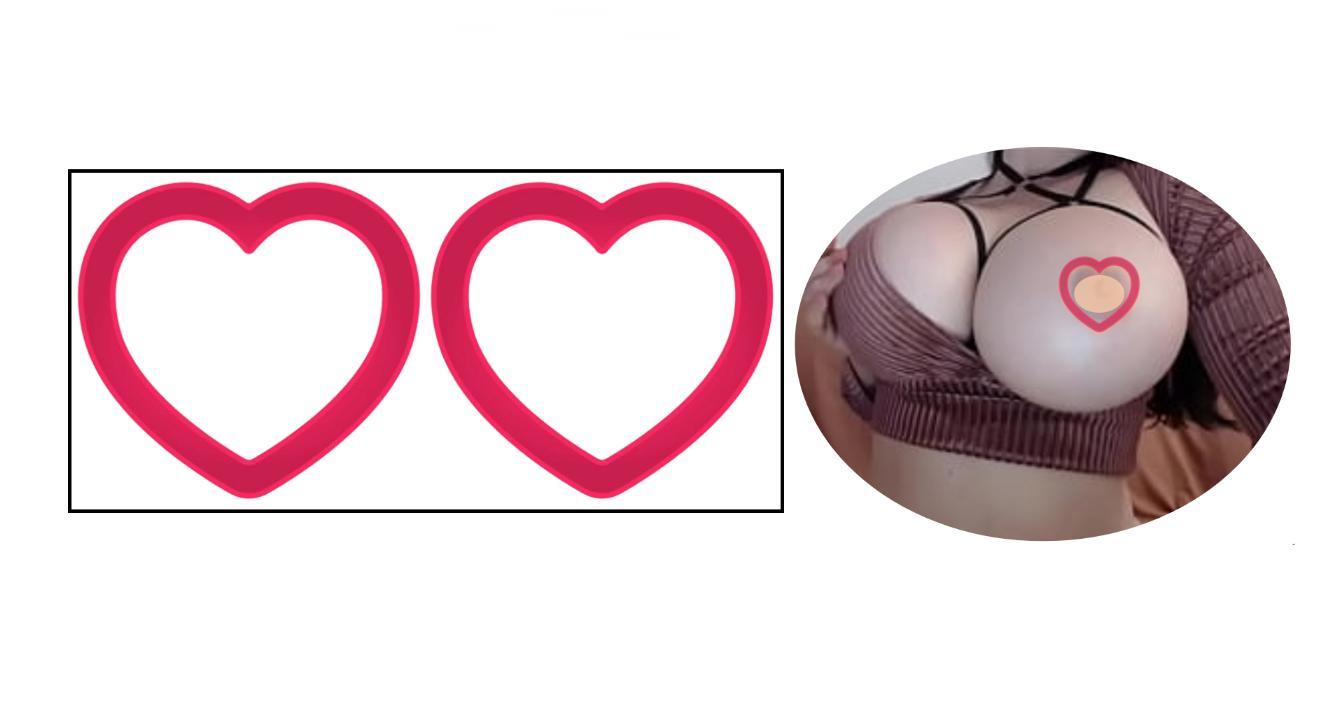 Miniatura Tatuagem Temp. Coração Moldura Peito 2 un.