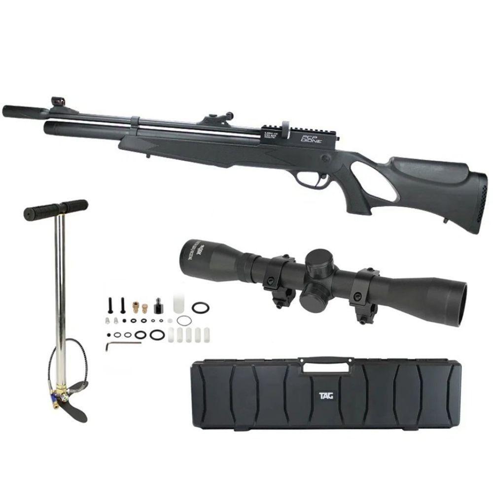 Miniatura Carabina Pressão Pcp Rossi Dione 5.5 Bomba Luneta Case