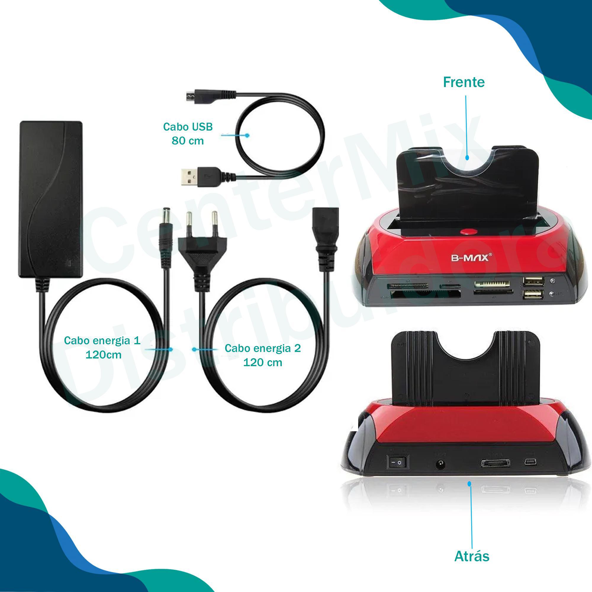 Miniatura Leitor Usb Hd Externo Sata Ssd Ide Sd Gaveta - Bm753