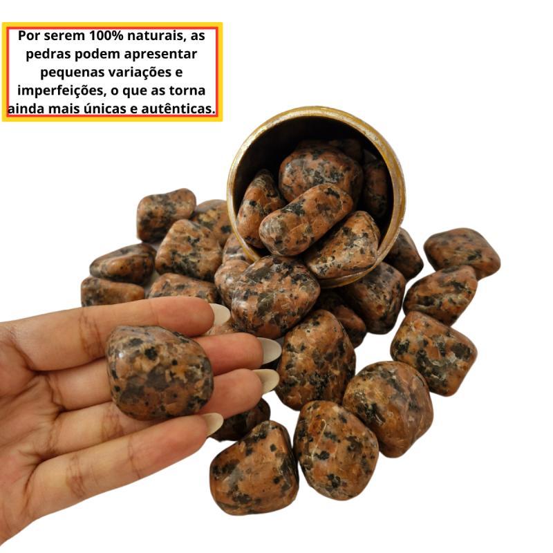Miniatura Pedra Calcita Orquídea 4 A 6 Cm Rolada 1 Kg Natural