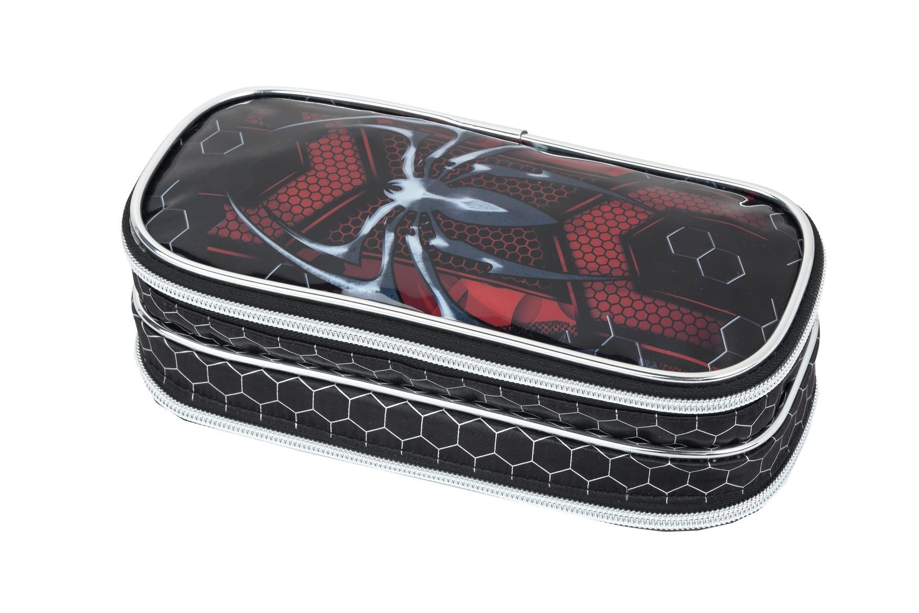 Kit Mochila Rodas Lancheira E Estojo Homem Spider Escolar