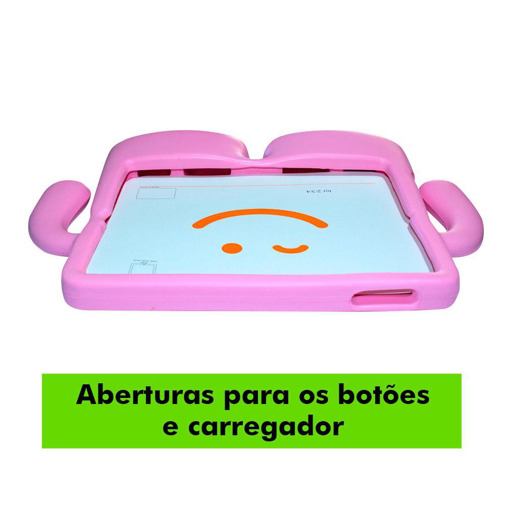 Miniatura Capa Ipad 2 2011 Case Kids Infantil + Película Macia - Preta