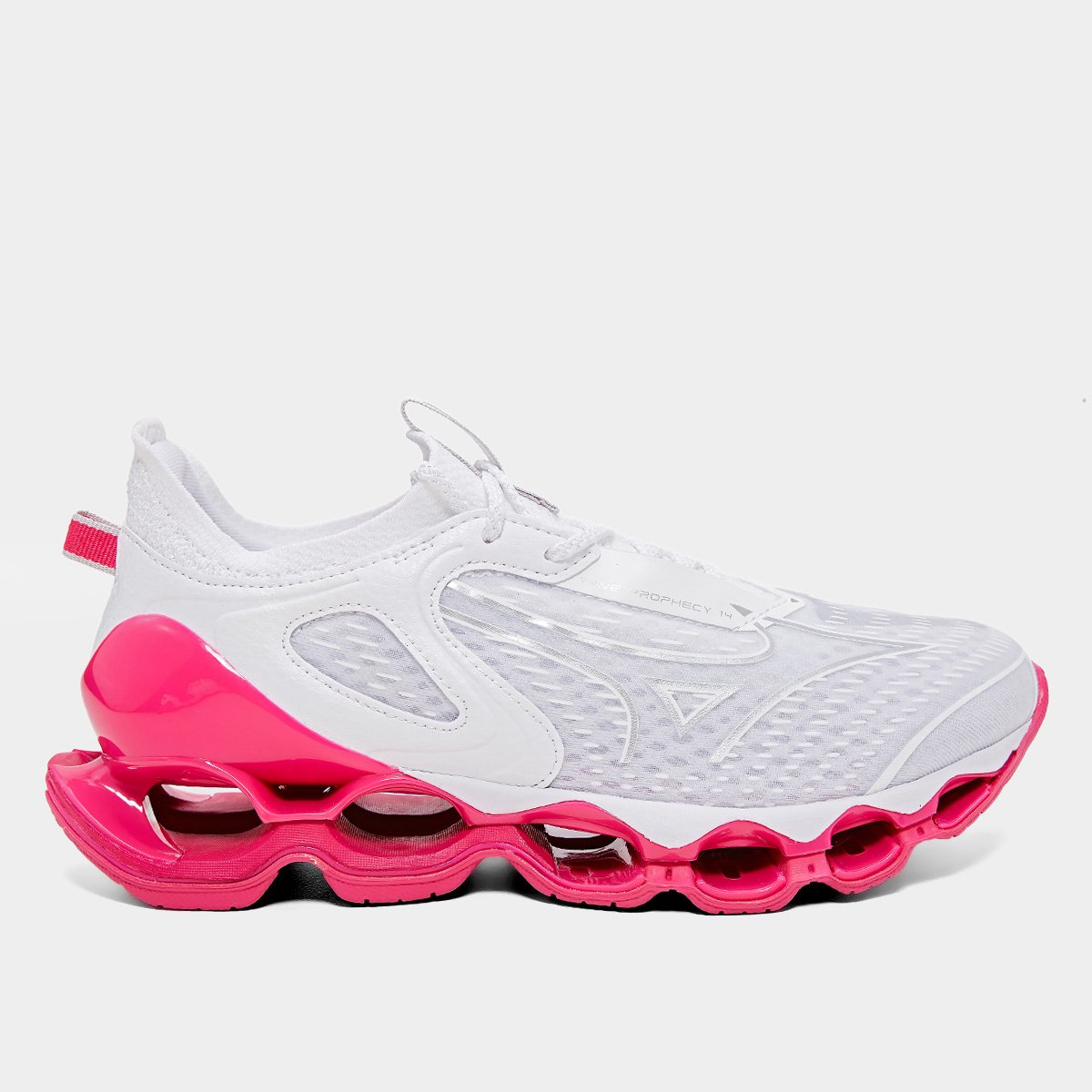 Miniatura Tênis Mizuno Wave Prophecy 14 Feminino Branco+Rosa - 34