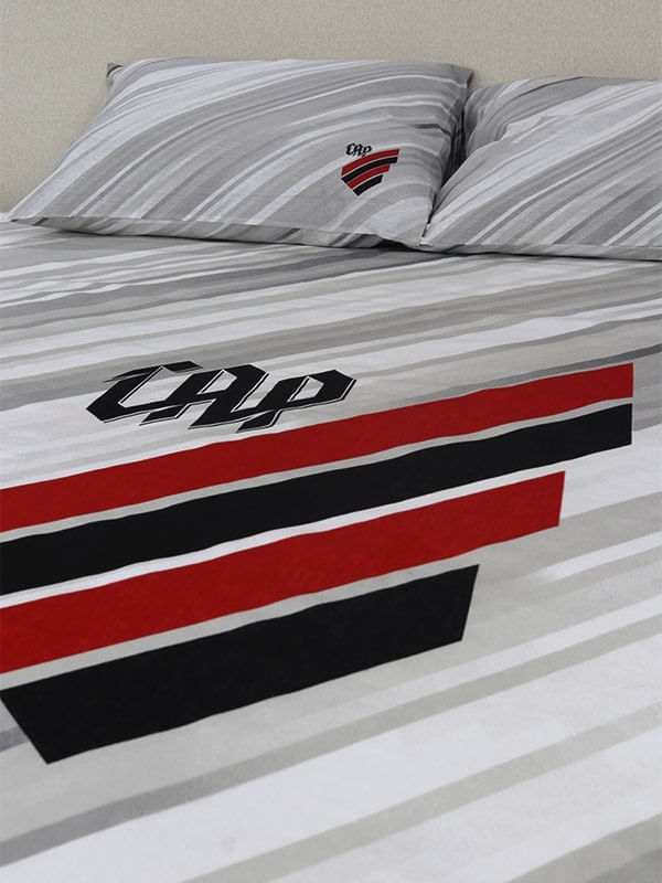 Miniatura Jogo de Cama Casal Athletico 3 Peças Branco TAM ÚNICO