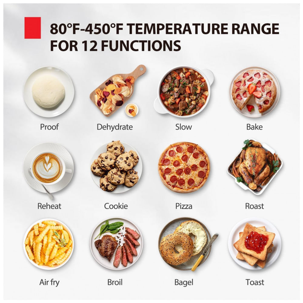 Forno elétrico de bancada 32L Toshiba ChefFry inox air fryer convecção 1750W 110V