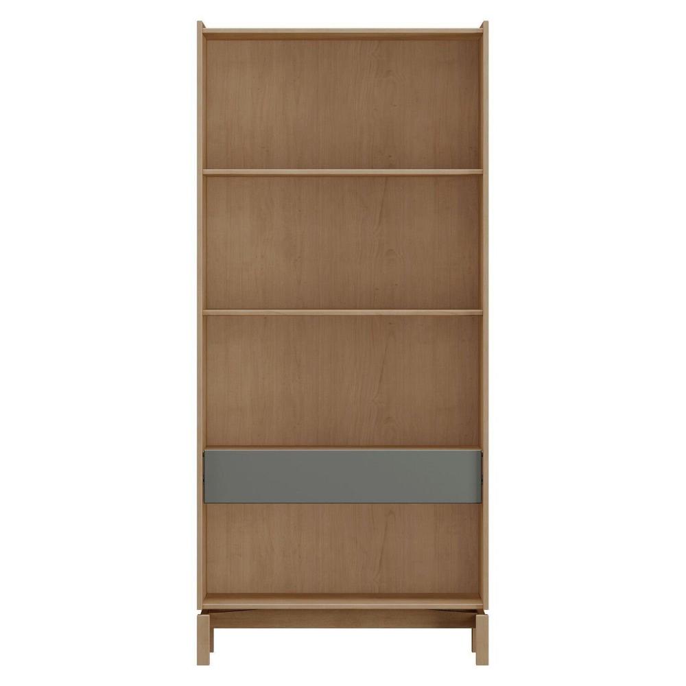Miniatura Cristaleira 1,80 2 Portas 1 Gaveta Barcelona Oak/Ferrolack